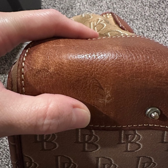 Dooney & Bourke Tan and Brown Monogram Bag - Picture 14 of 17